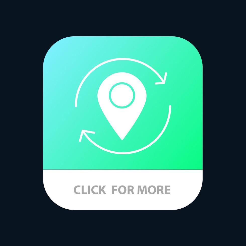 Arrow Location Map Marker Pin Mobile App Button Android and IOS Glyph Version vector