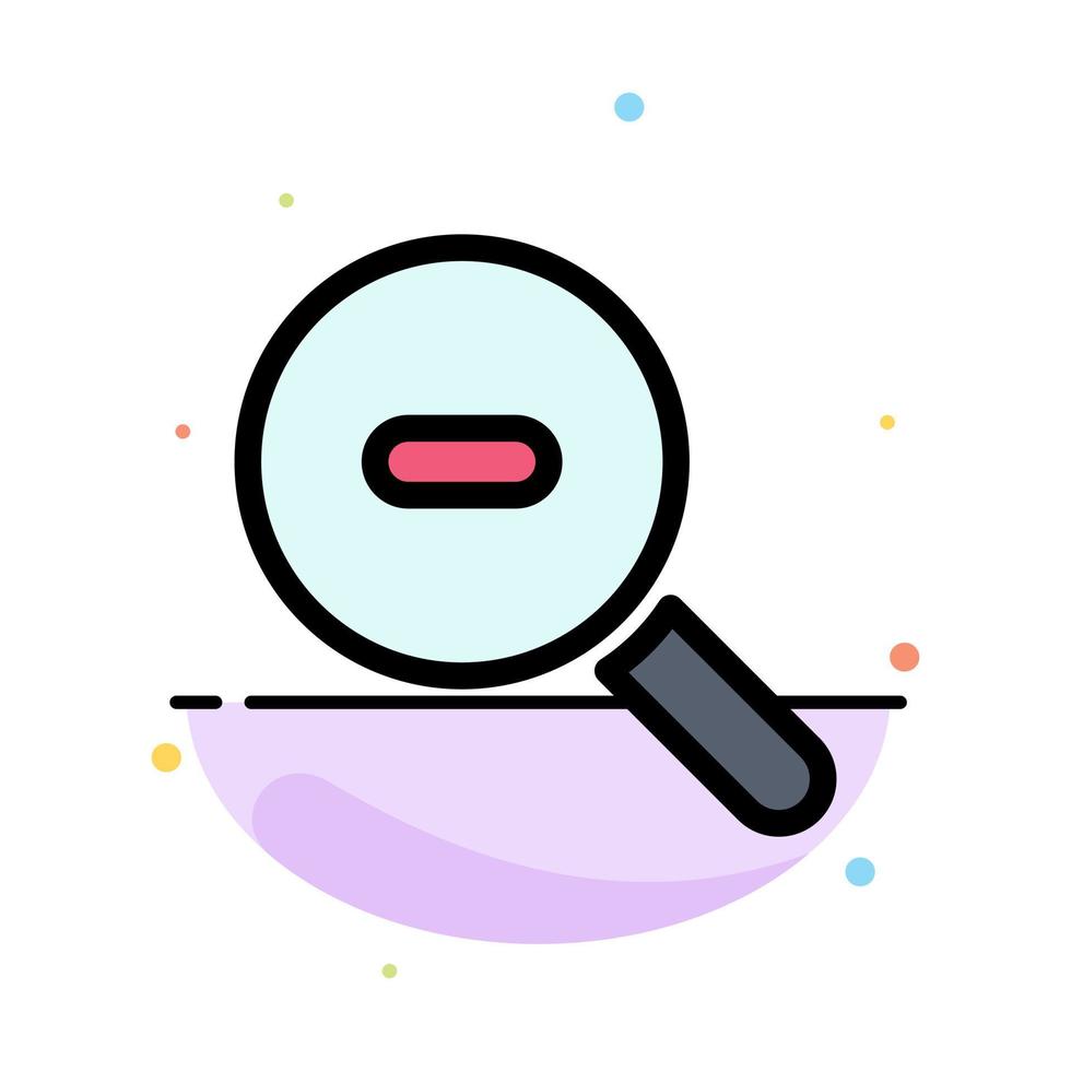 Search Research Zoom Abstract Flat Color Icon Template vector
