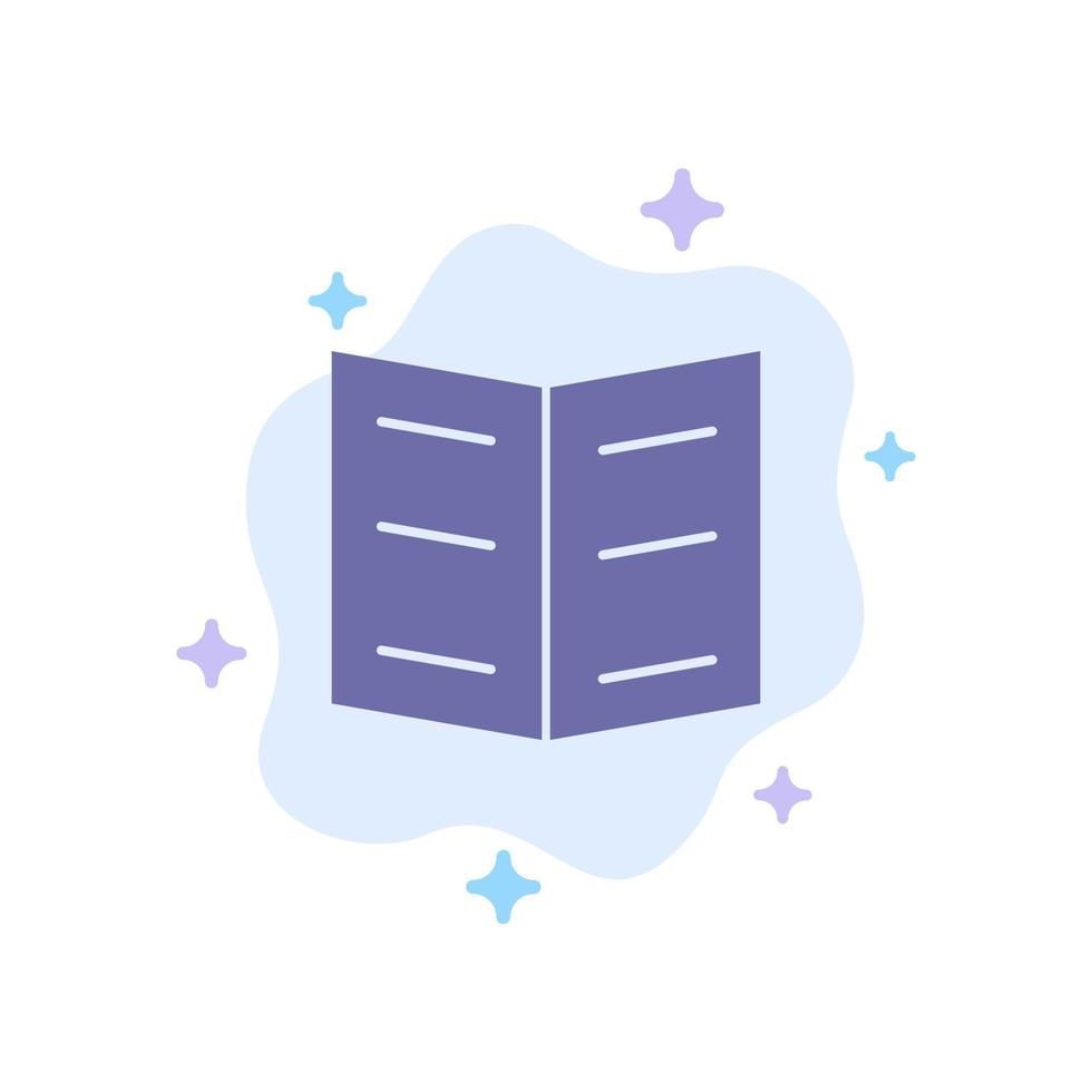 Book Bookmark Education Blue Icon on Abstract Cloud Background vector