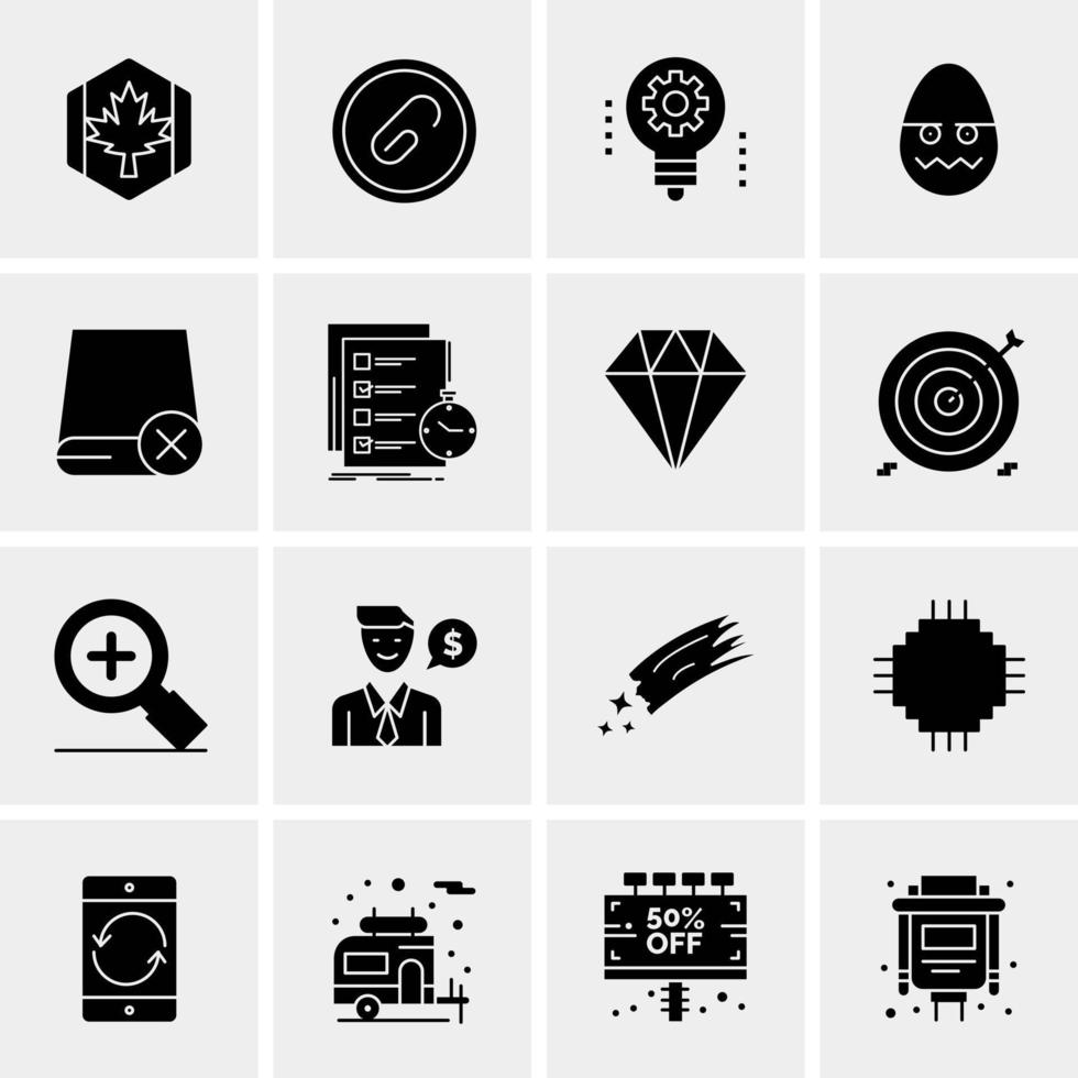 16 Universal Business Icons Vector Creative Icon Illustration to use in web and Mobile Related project