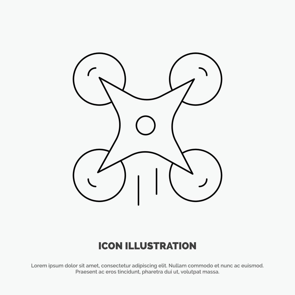 Technology Drone Camera Image Line Icon Vector