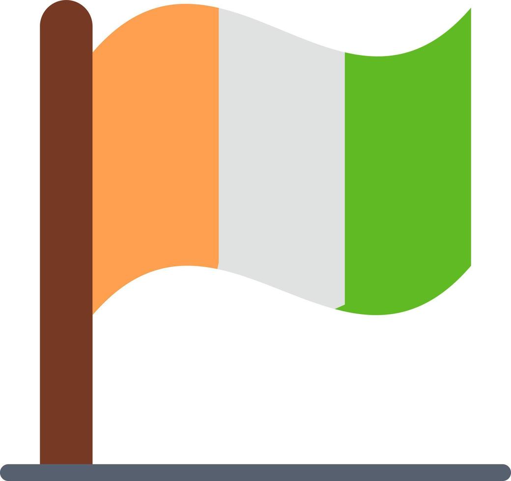 Flag Ireland Irish  Flat Color Icon Vector icon banner Template