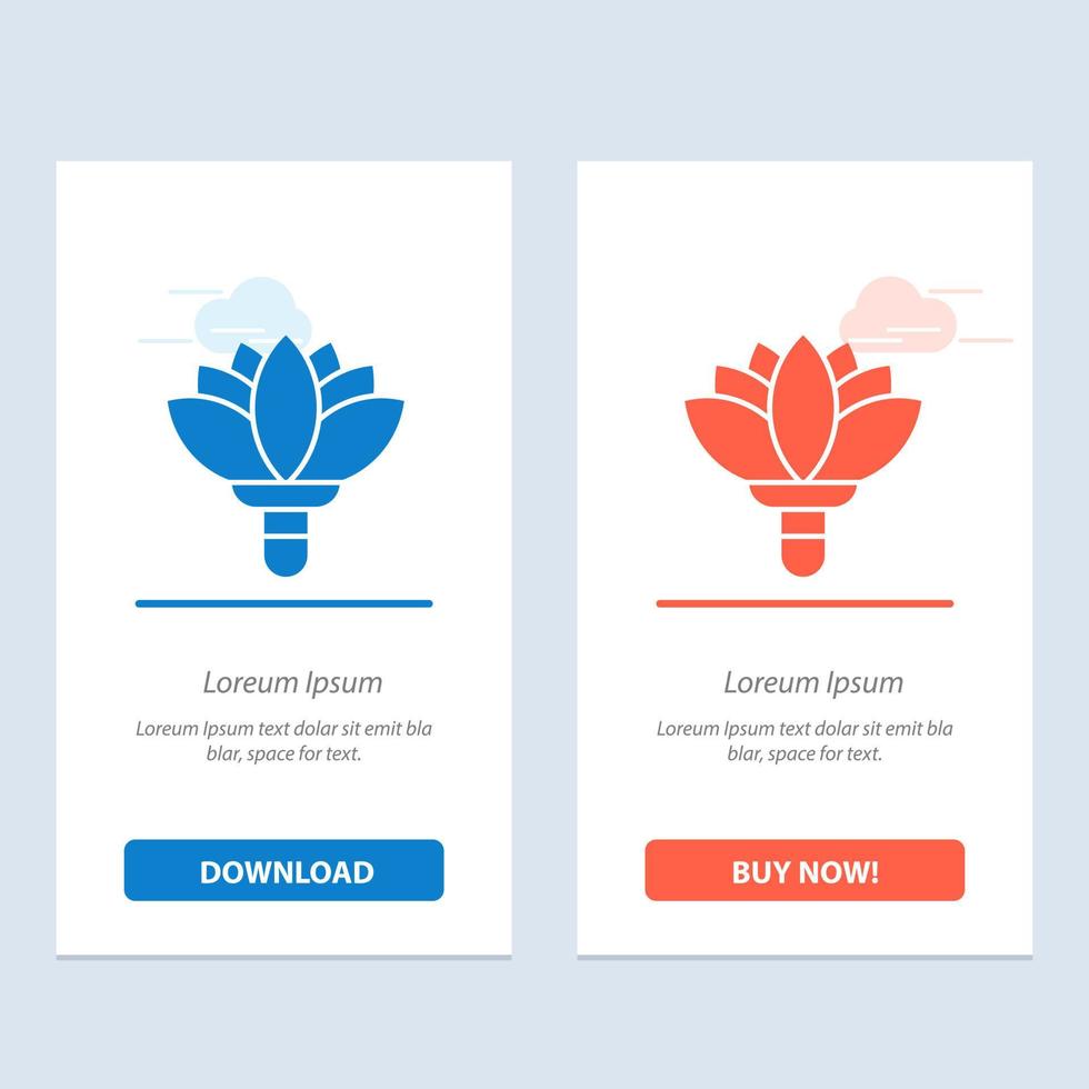 Flower Plant Rose Spring  Blue and Red Download and Buy Now web Widget Card Template vector