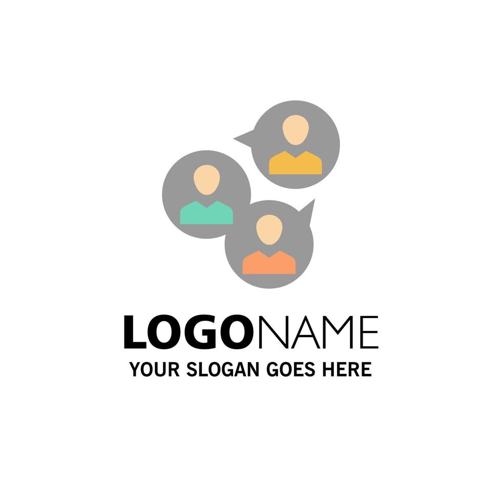 Focus Group Business Focus Group Modern Business Logo Template Flat Color vector