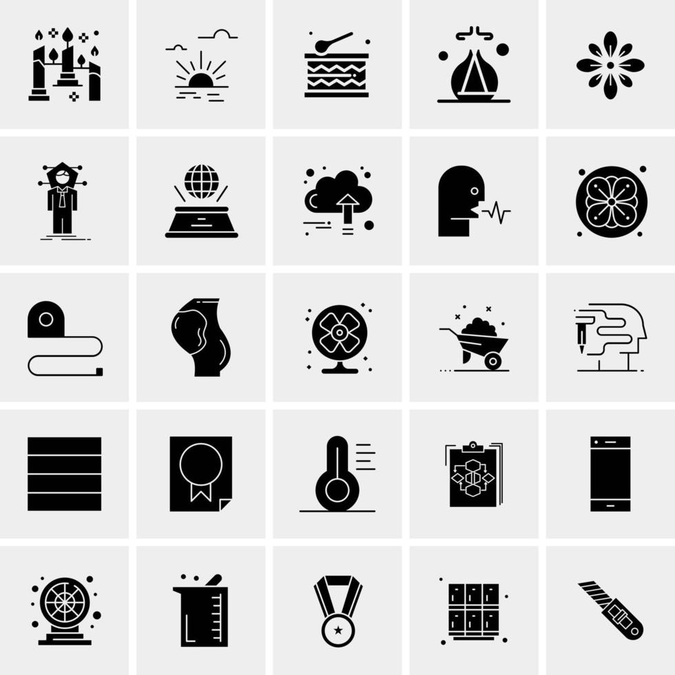 25 iconos de negocios universales vector ilustración de icono creativo para usar en proyectos relacionados con la web y dispositivos móviles