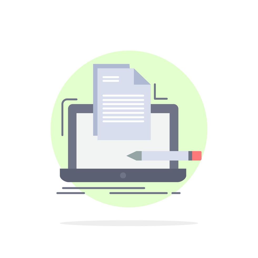 Coder coding computer list paper Flat Color Icon Vector