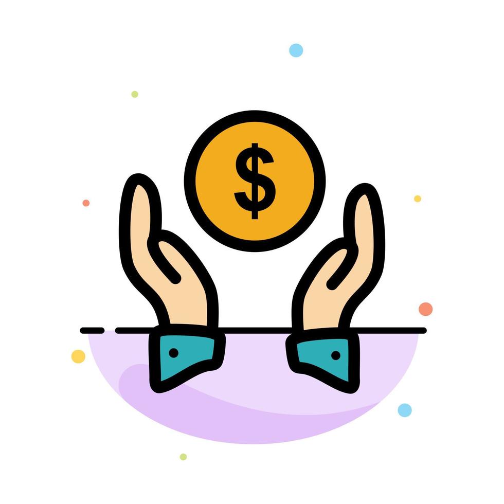 Insurance Finance Insurance Money Protection Abstract Flat Color Icon Template vector