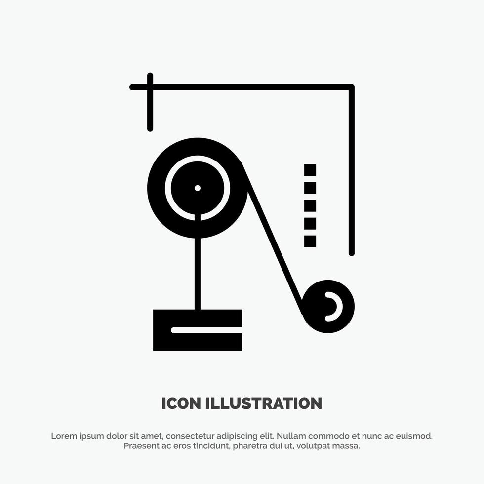 Experiment Physics Education Experiment Physics Solid Black Glyph Icon vector