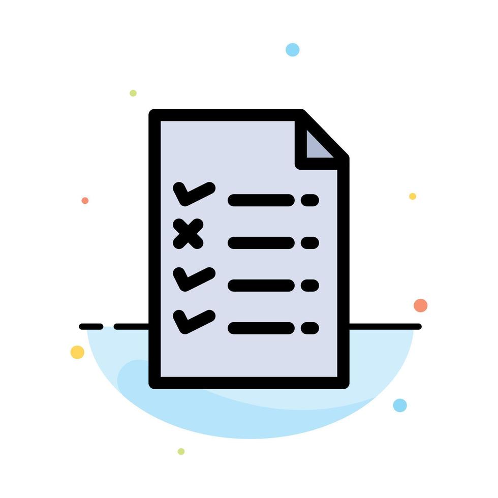 Document File Education Abstract Flat Color Icon Template vector