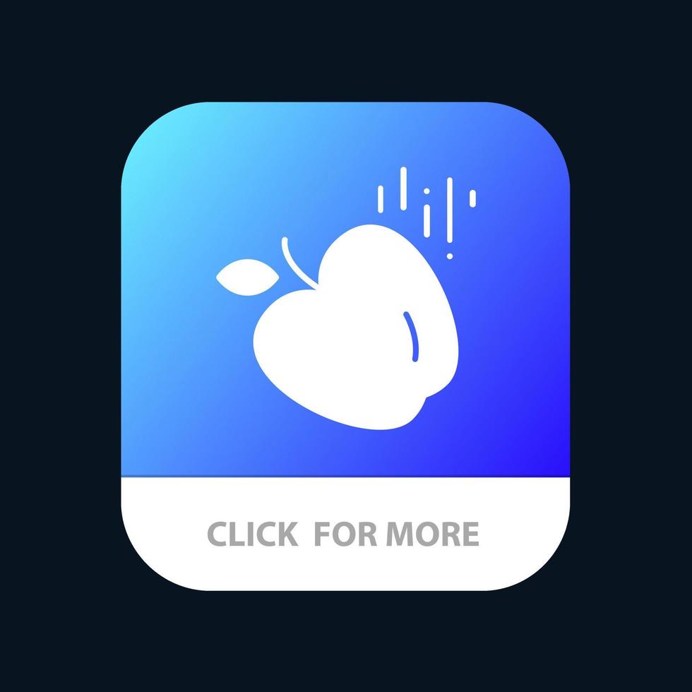 botón de la aplicación móvil de ciencia de los alimentos de apple versión de glifo de android e ios vector