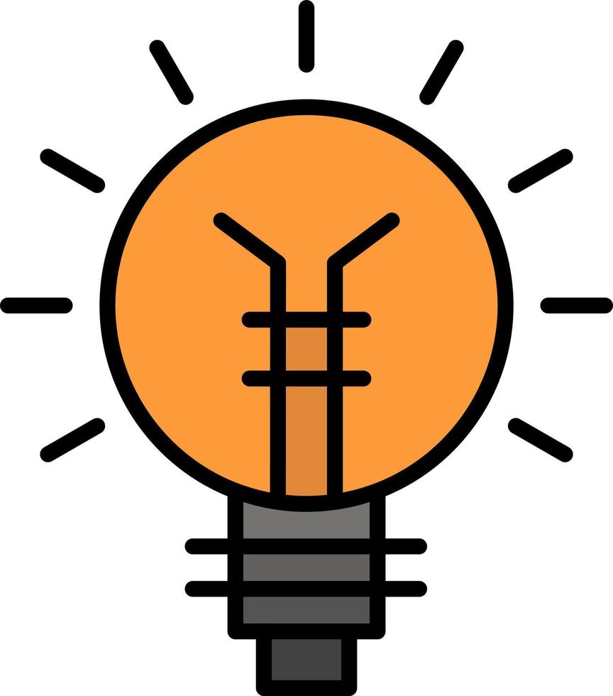 Light bulb Bulb Electrical Idea Lamp Light  Flat Color Icon Vector icon banner Template