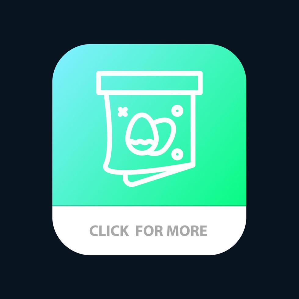 Egg Gift Easter Holiday Mobile App Button Android and IOS Line Version vector