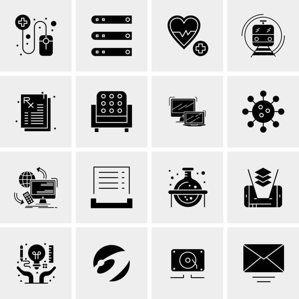 16 Universal Business Icons Vector Creative Icon Illustration to use in web and Mobile Related project