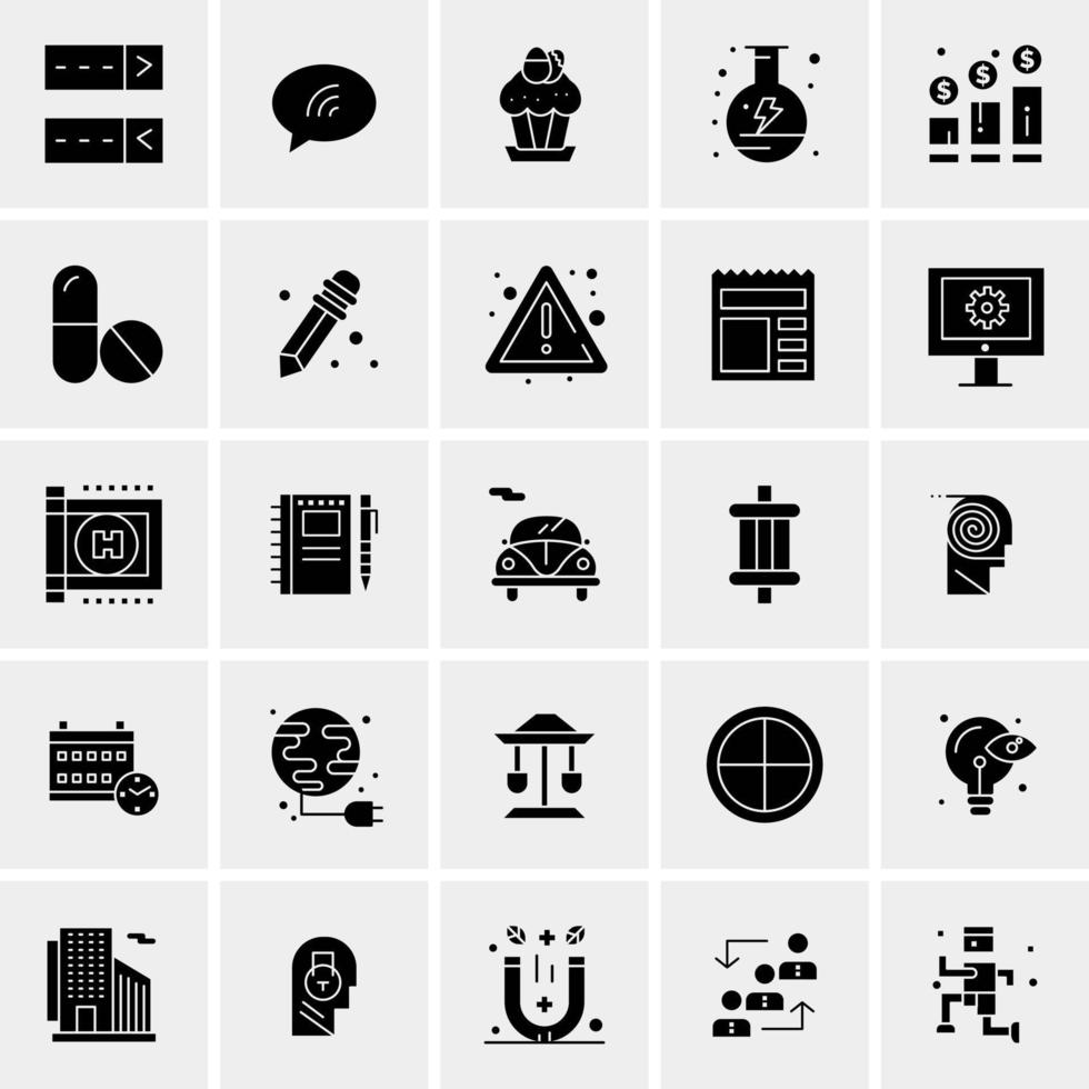 25 iconos de negocios universales vector ilustración de icono creativo para usar en proyectos relacionados con la web y dispositivos móviles