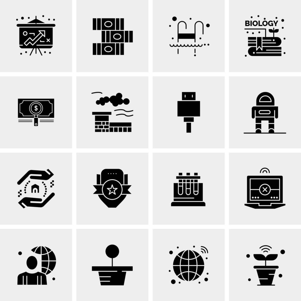 16 Universal Business Icons Vector Creative Icon Illustration to use in web and Mobile Related project