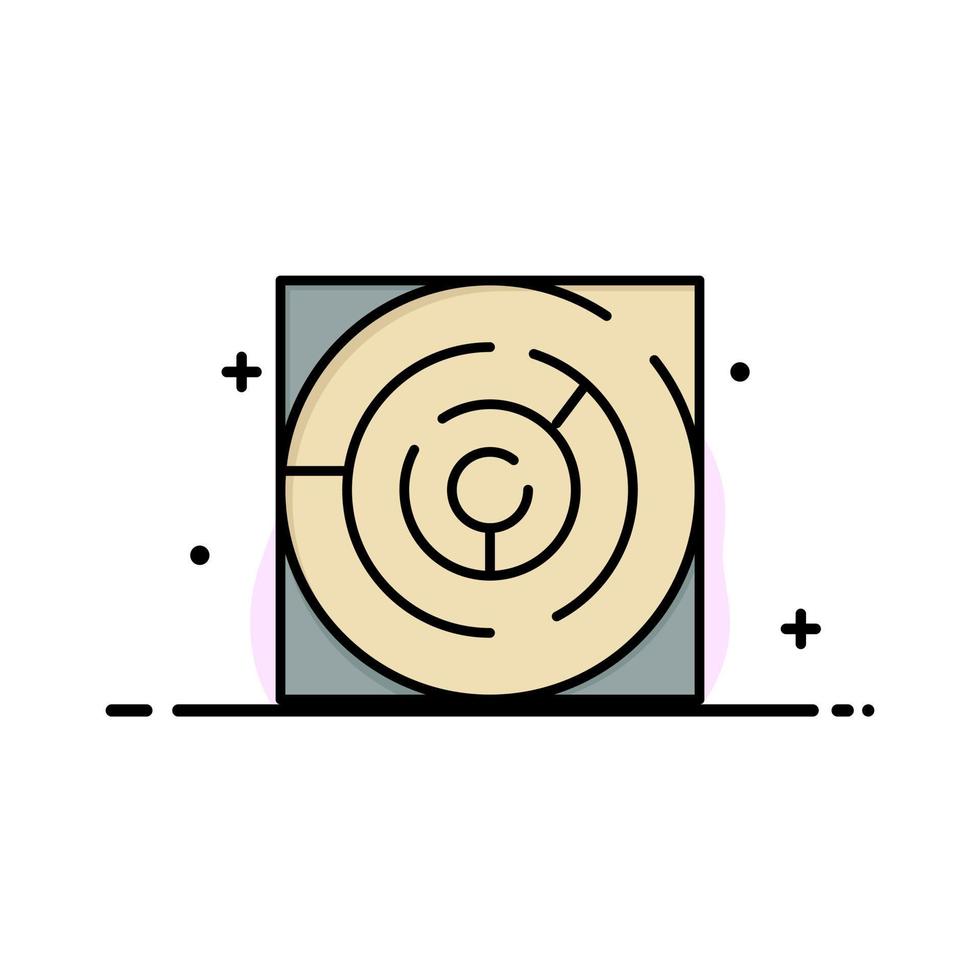 Maze Map Labyrinth Strategy Pattern  Business Flat Line Filled Icon Vector Banner Template