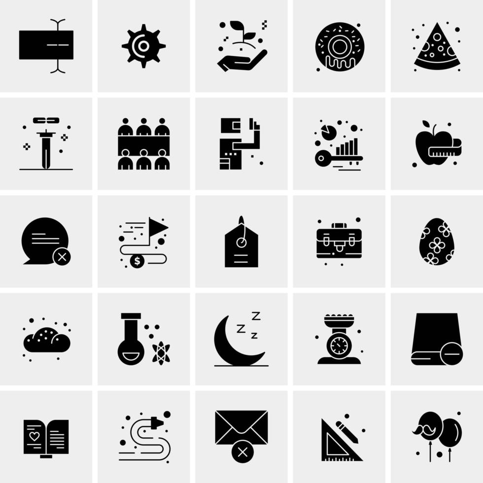 25 iconos de negocios universales vector ilustración de icono creativo para usar en proyectos relacionados con la web y dispositivos móviles