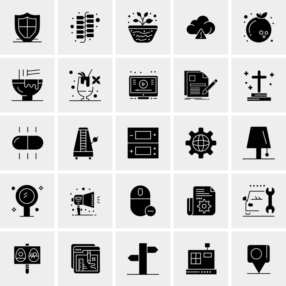 25 iconos de negocios universales vector ilustración de icono creativo para usar en proyectos relacionados con la web y dispositivos móviles