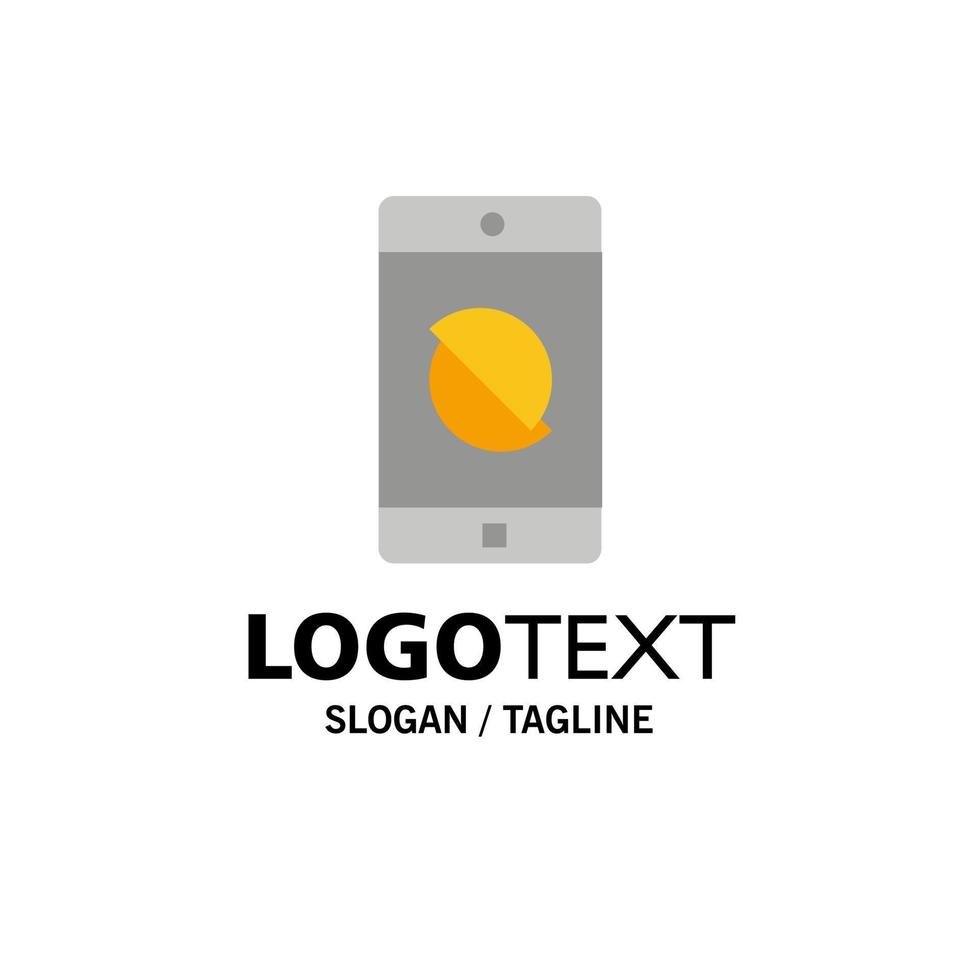 Disabled Application Disabled Mobile Mobile Business Logo Template Flat Color vector