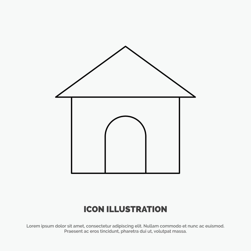 Building Hose House Shop Line Icon Vector