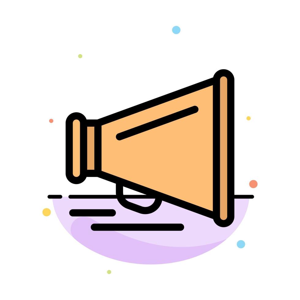 Speaker Laud Motivation Abstract Flat Color Icon Template vector