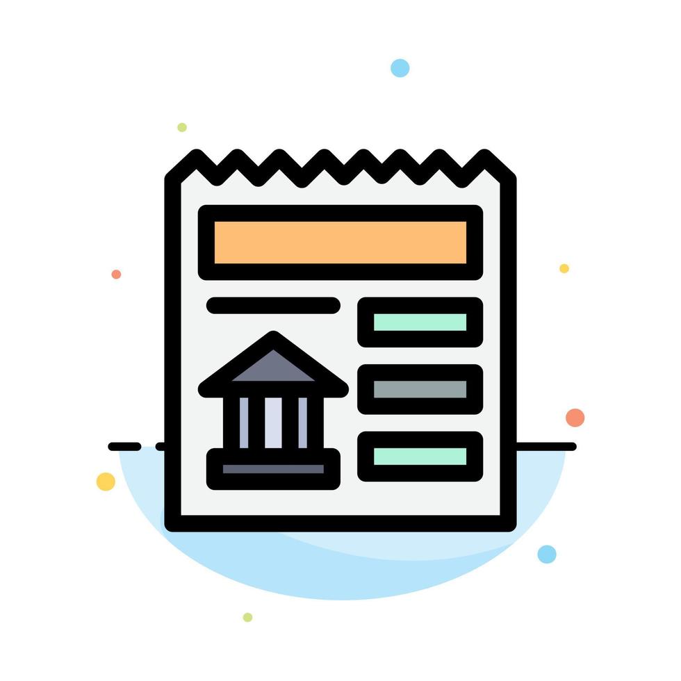 Basic Document Ui Bank Abstract Flat Color Icon Template vector