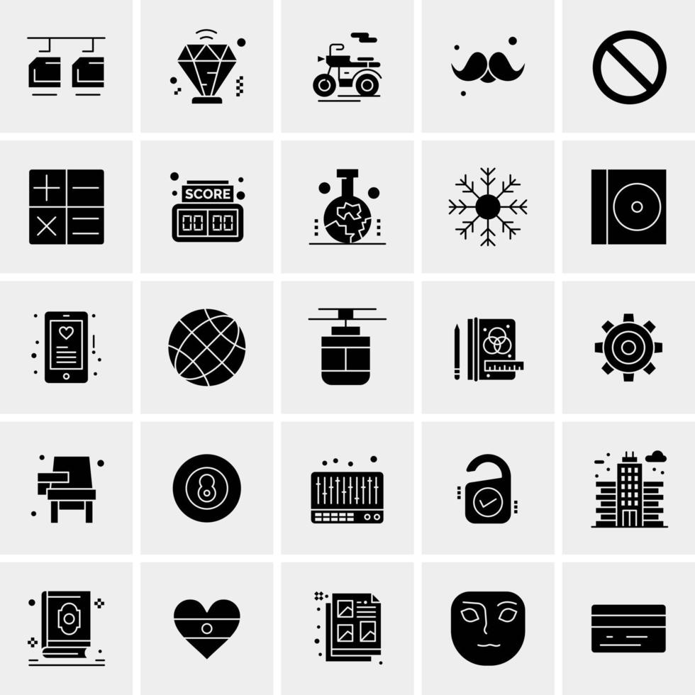 25 iconos de negocios universales vector ilustración de icono creativo para usar en proyectos relacionados con la web y dispositivos móviles