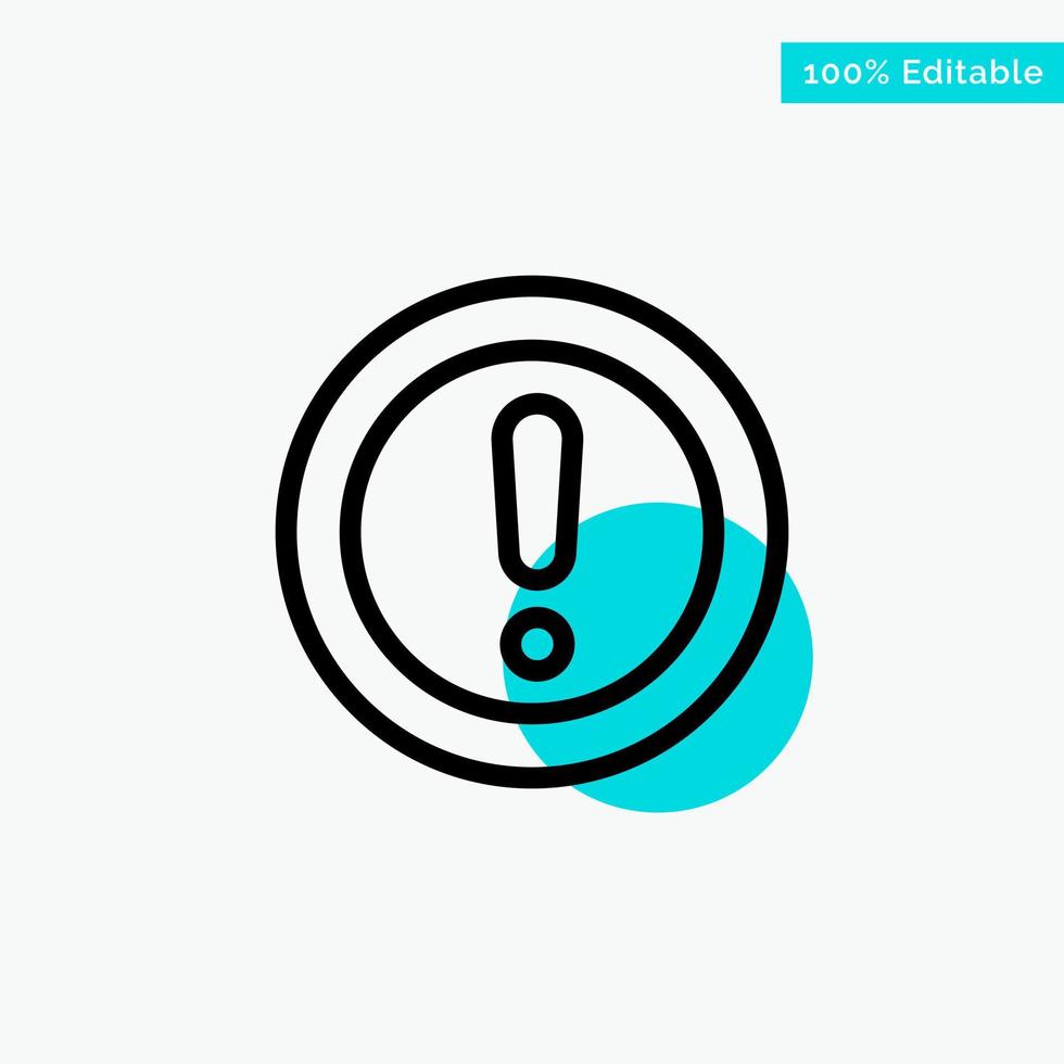 About Info Note Question Support turquoise highlight circle point Vector icon
