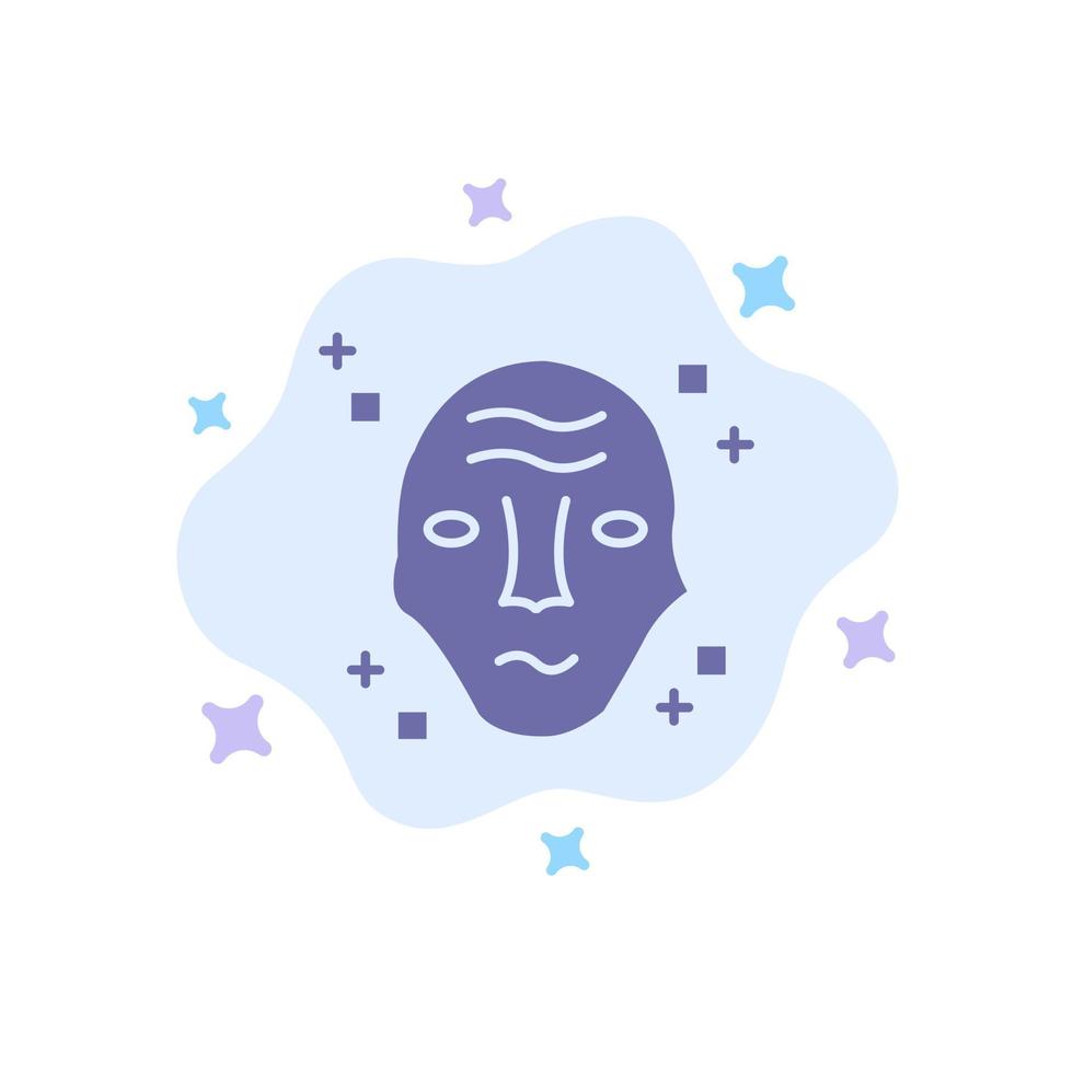 Alien Galaxy Science Space Ufo Blue Icon on Abstract Cloud Background vector