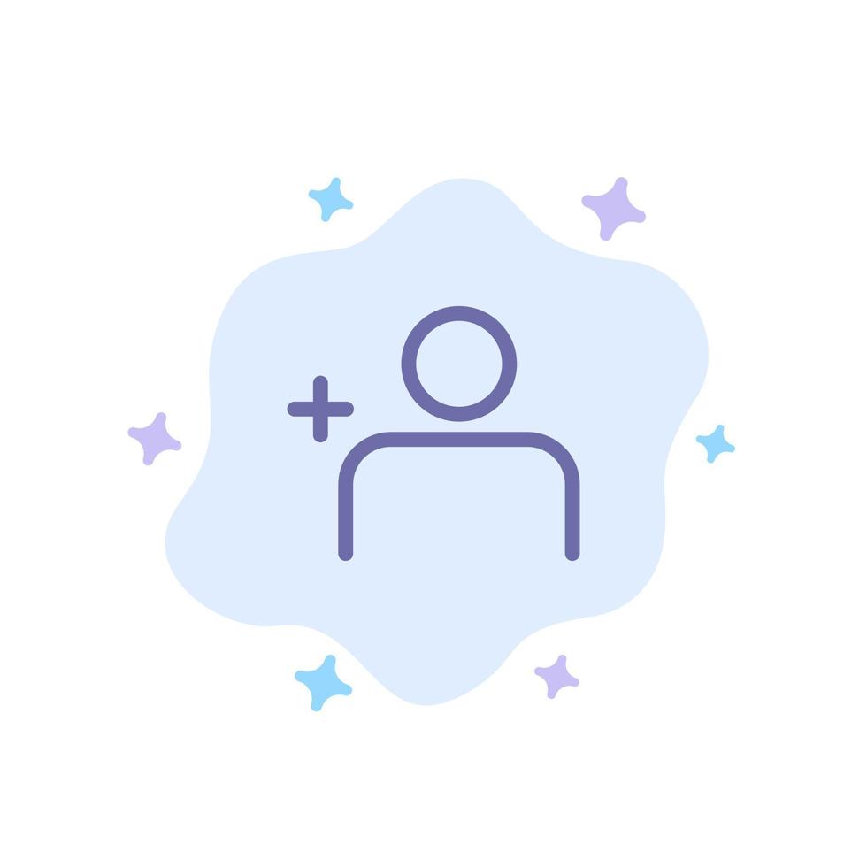 Discover People Instagram Sets Blue Icon on Abstract Cloud Background vector
