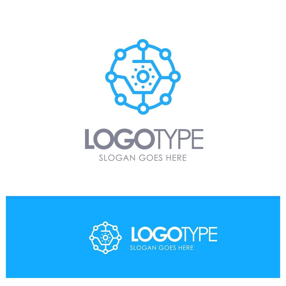 Computing Computing Share Connectivity Network Share Blue Logo Line Style vector