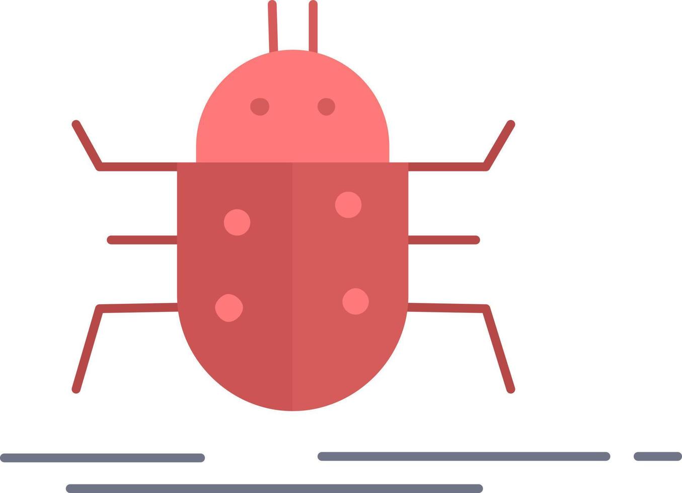 bug bugs insecto prueba virus color plano icono vector