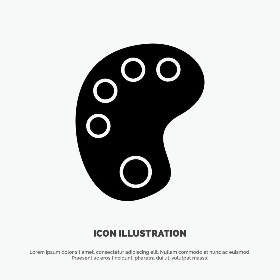 Drawing Education Paint solid Glyph Icon vector