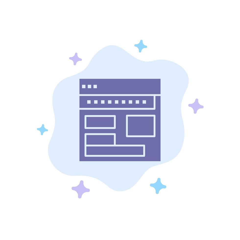 Website Browser Business Corporate Page Web Webpage Blue Icon on Abstract Cloud Background vector