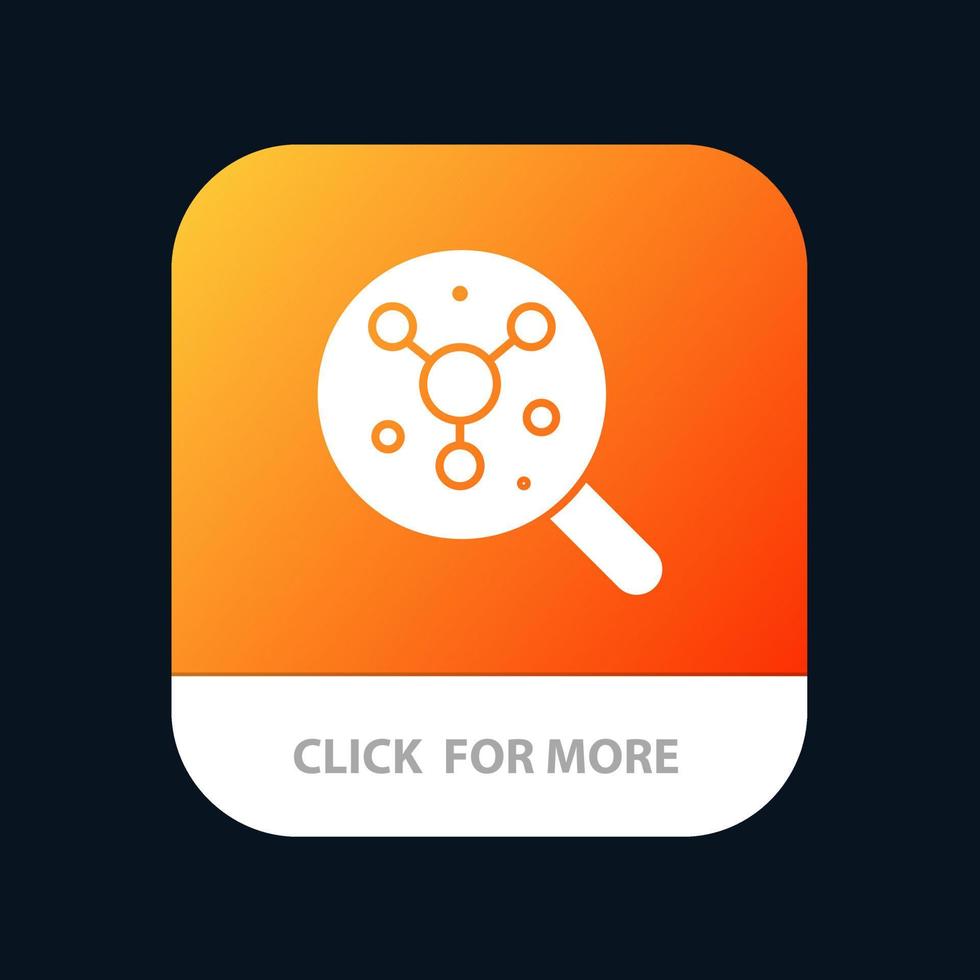 Search Atom Molecule Science Mobile App Button Android and IOS Glyph Version vector