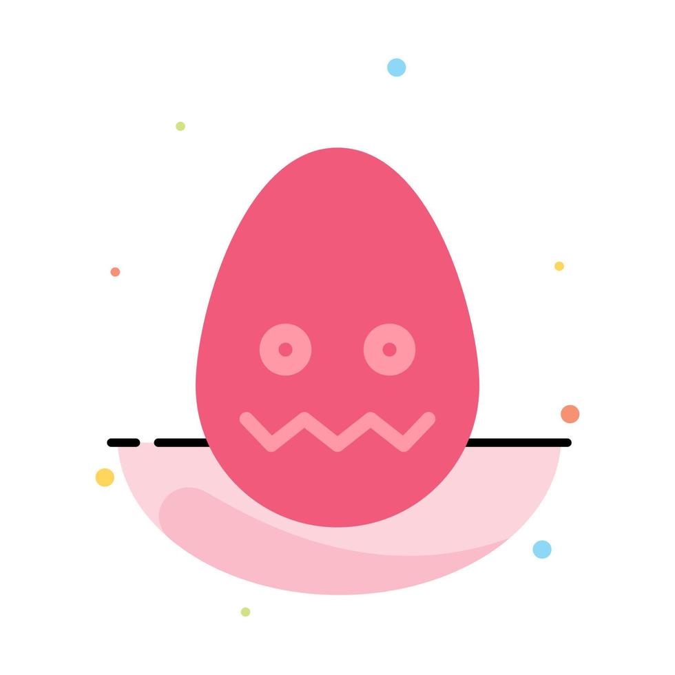 plantilla de icono de color plano abstracto de huevo de pascua de decoración de celebración vector