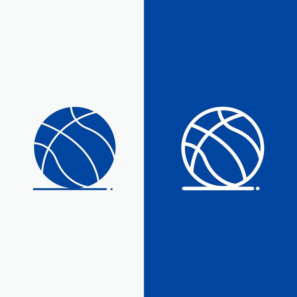 Football Ball American Usa Line and Glyph Solid icon Blue banner Line and Glyph Solid icon Blue banner vector