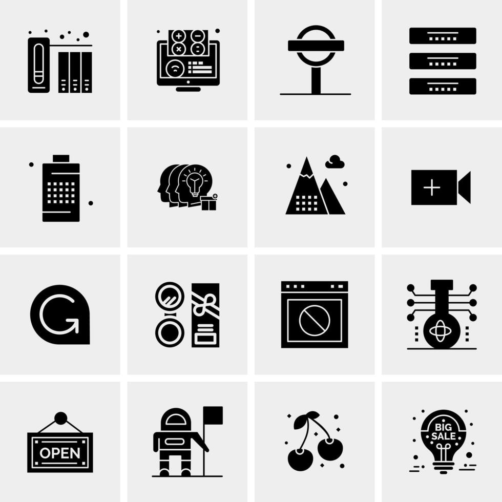 16 Universal Business Icons Vector Creative Icon Illustration to use in web and Mobile Related project