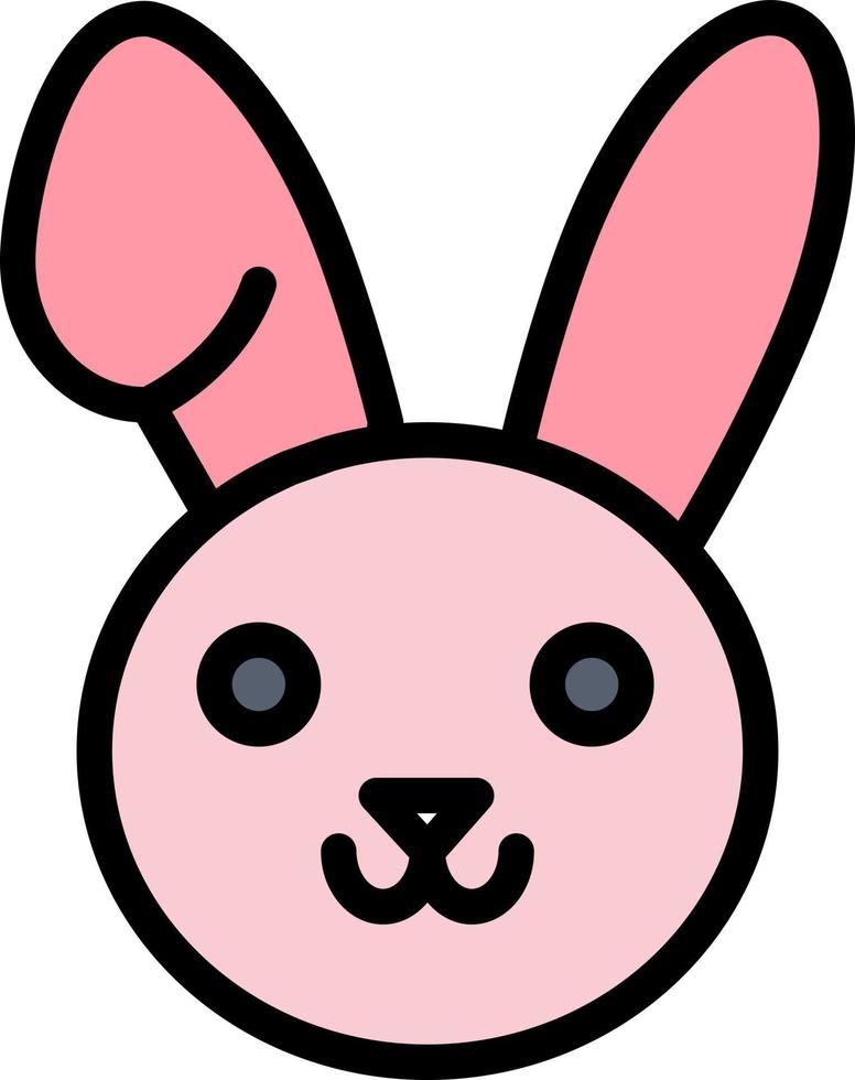 Bunny Easter Rabbit Business Logo Template Flat Color vector