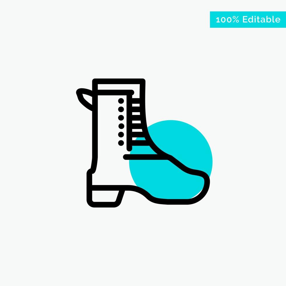 Activity Running Shoe Spring turquoise highlight circle point Vector icon