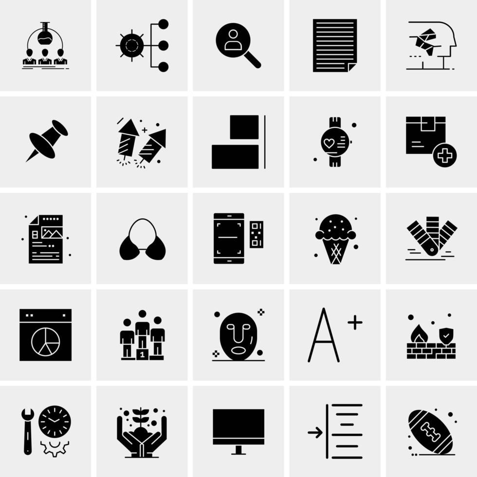 25 iconos de negocios universales vector ilustración de icono creativo para usar en proyectos relacionados con la web y dispositivos móviles