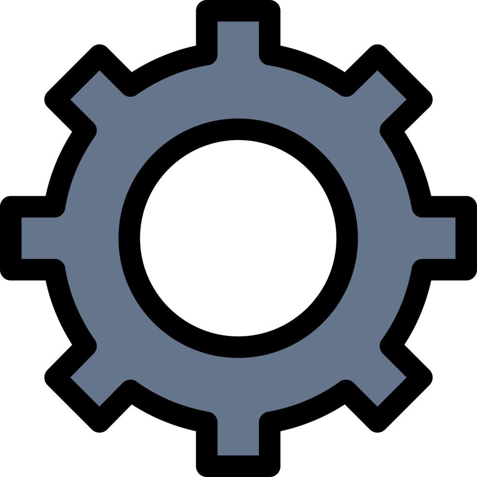Cog Setting Gear  Flat Color Icon Vector icon banner Template
