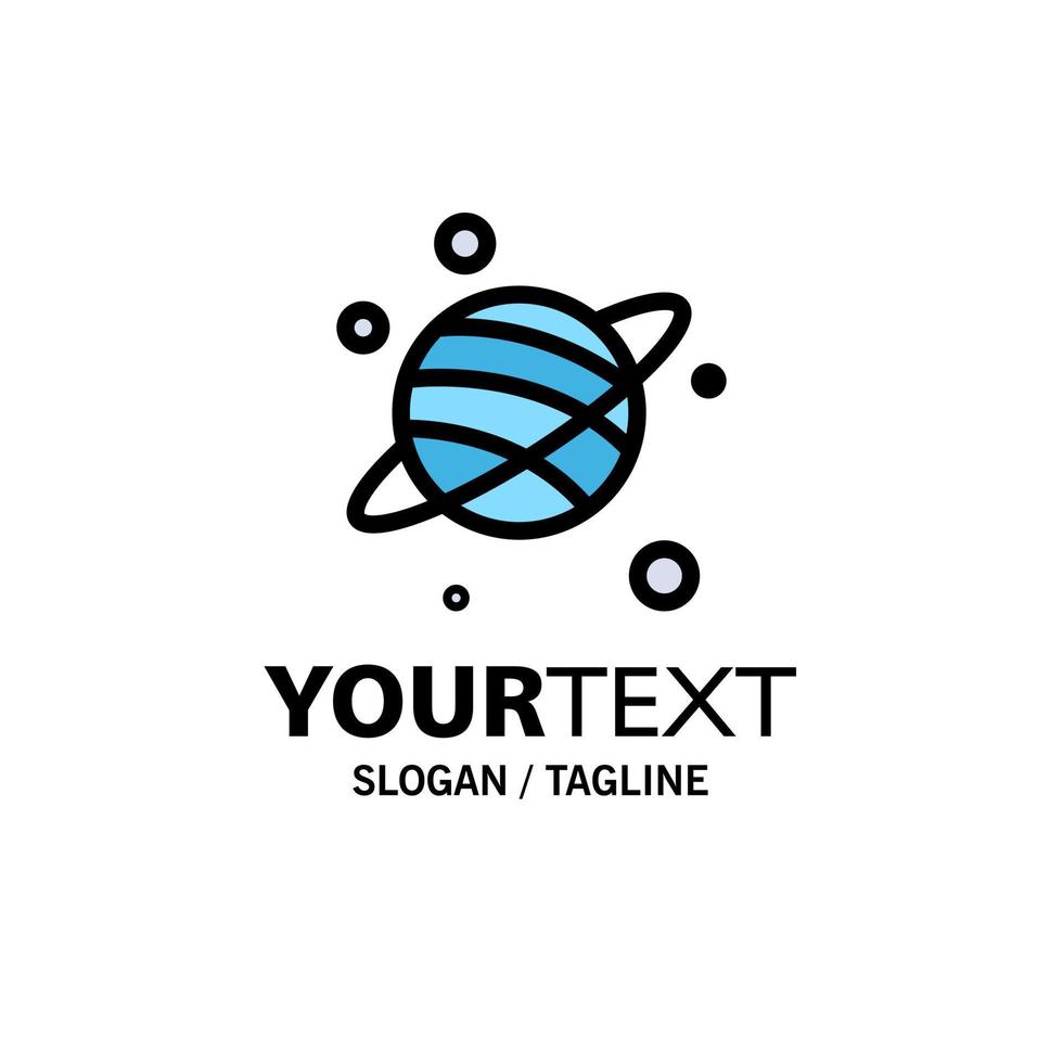 Astrology Planet Space Business Logo Template Flat Color vector