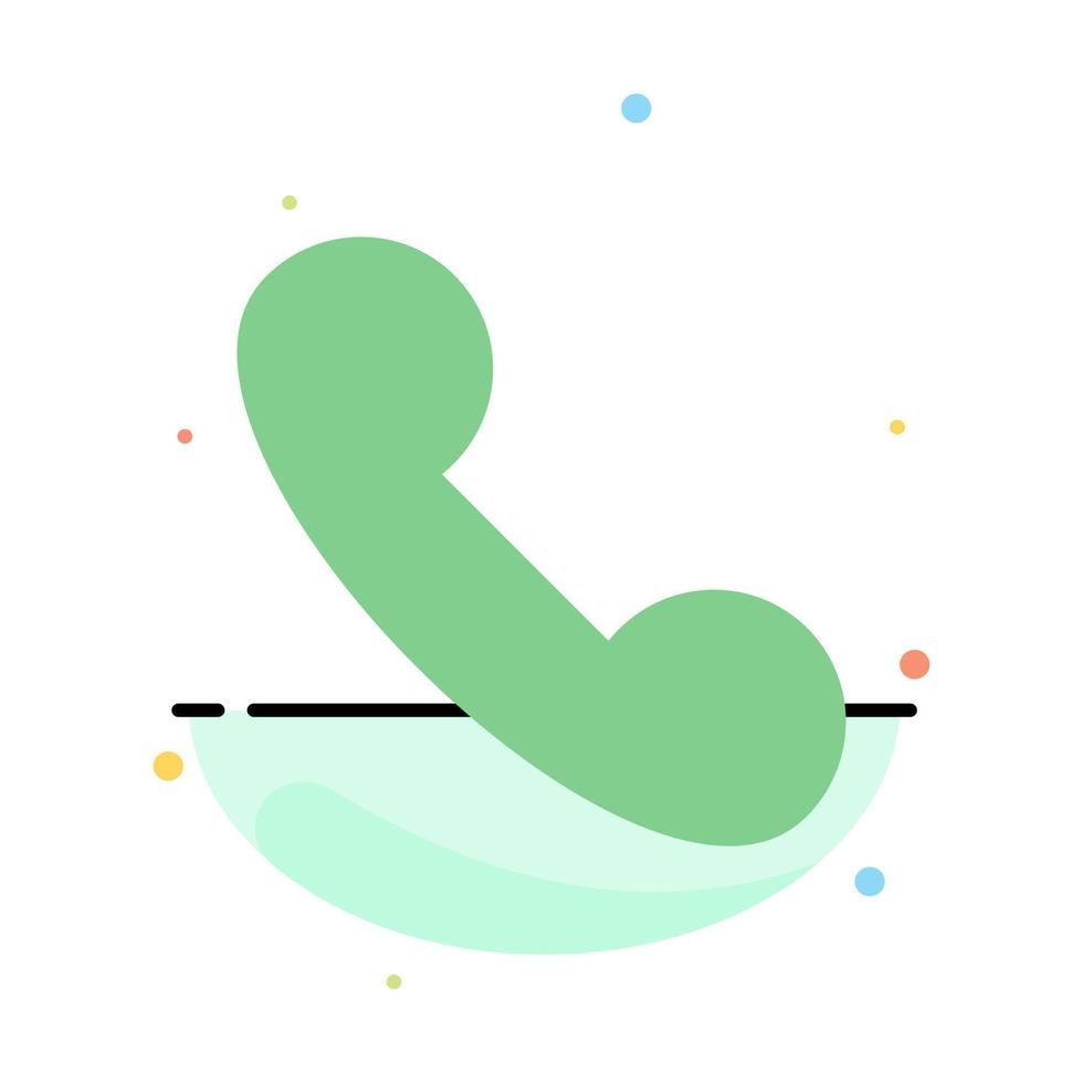 Phone Mobile Telephone Call Abstract Flat Color Icon Template vector