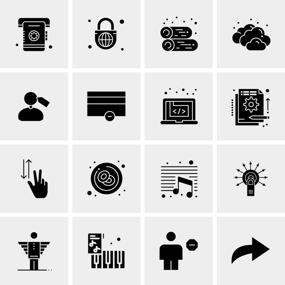 16 Universal Business Icons Vector Creative Icon Illustration to use in web and Mobile Related project