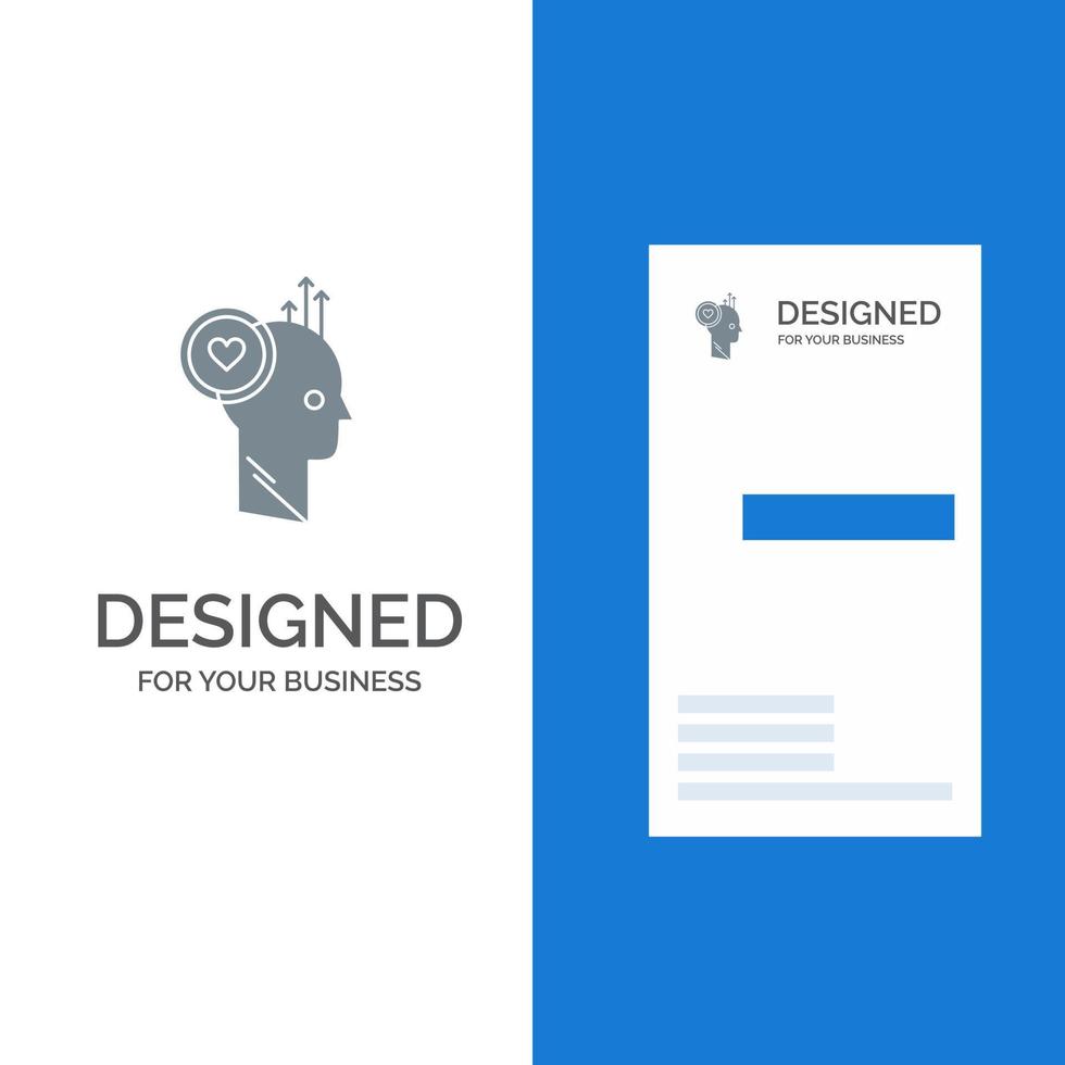 User Like Staff Office Idea Grey Logo Design and Business Card Template vector
