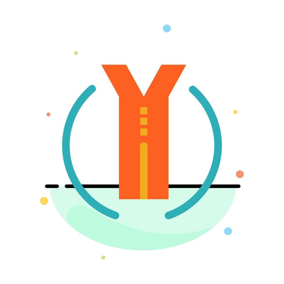 Road Trip Two Way Location Abstract Flat Color Icon Template vector