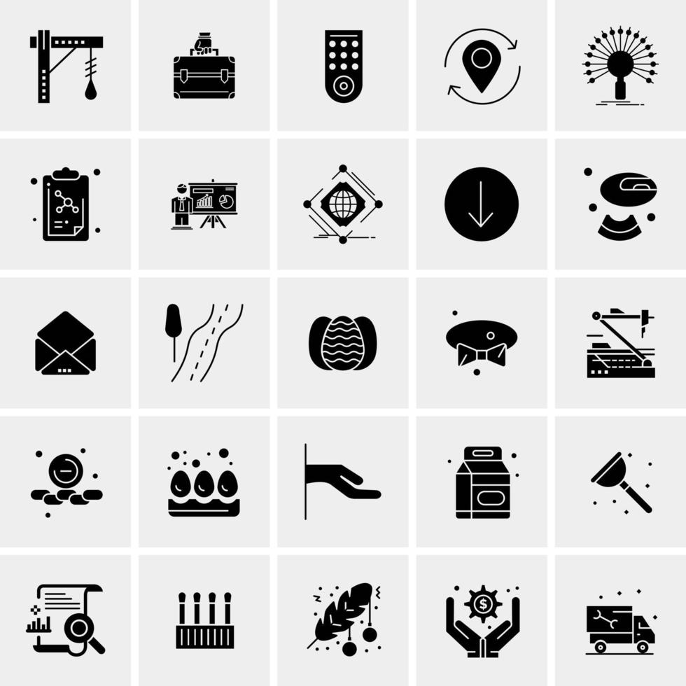 25 iconos de negocios universales vector ilustración de icono creativo para usar en proyectos relacionados con la web y dispositivos móviles