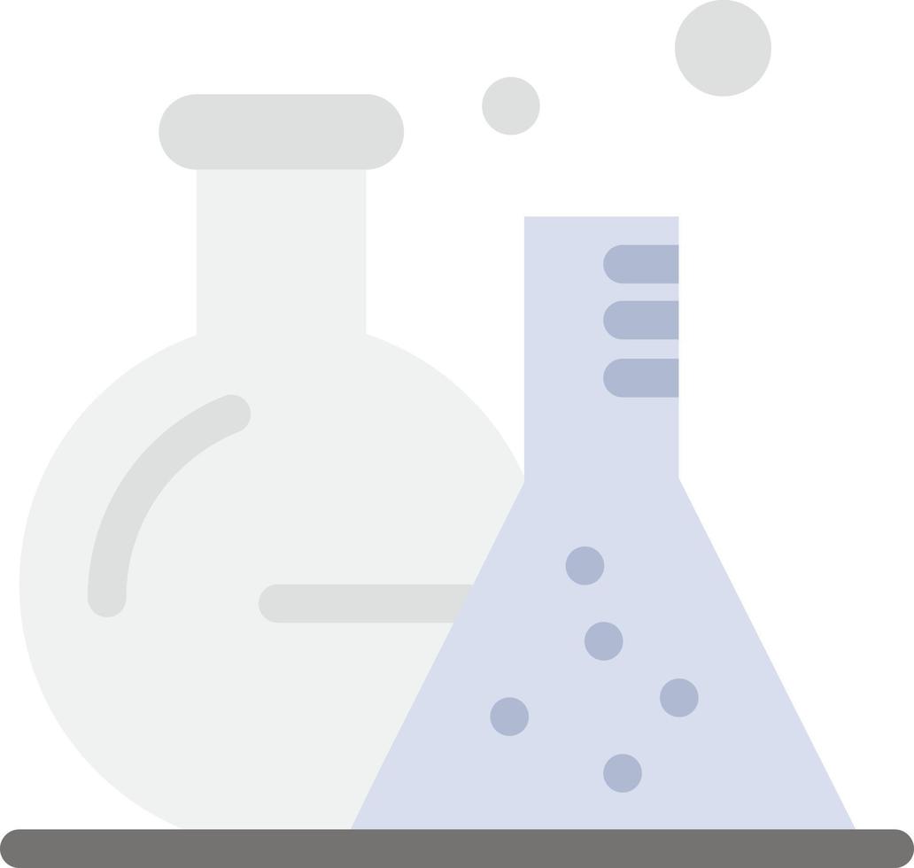 Tube Flask Lab Science  Flat Color Icon Vector icon banner Template