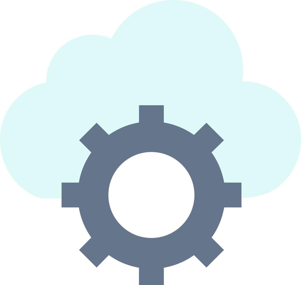 Cloud CloudComputing CloudSettings  Flat Color Icon Vector icon banner Template